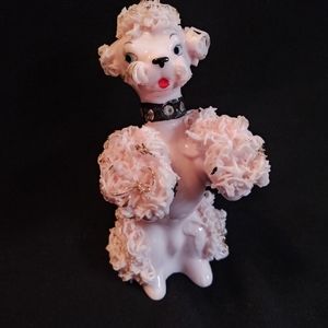 Vintage 1950s Lefton pink poodle figurine